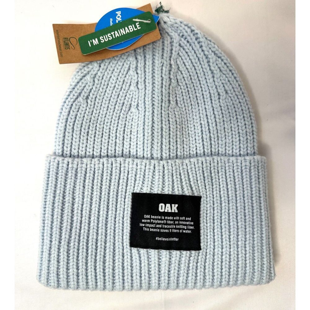 Beanie Atlantis Adult‎ Oak Chunky Knit Light Blue LAB2431